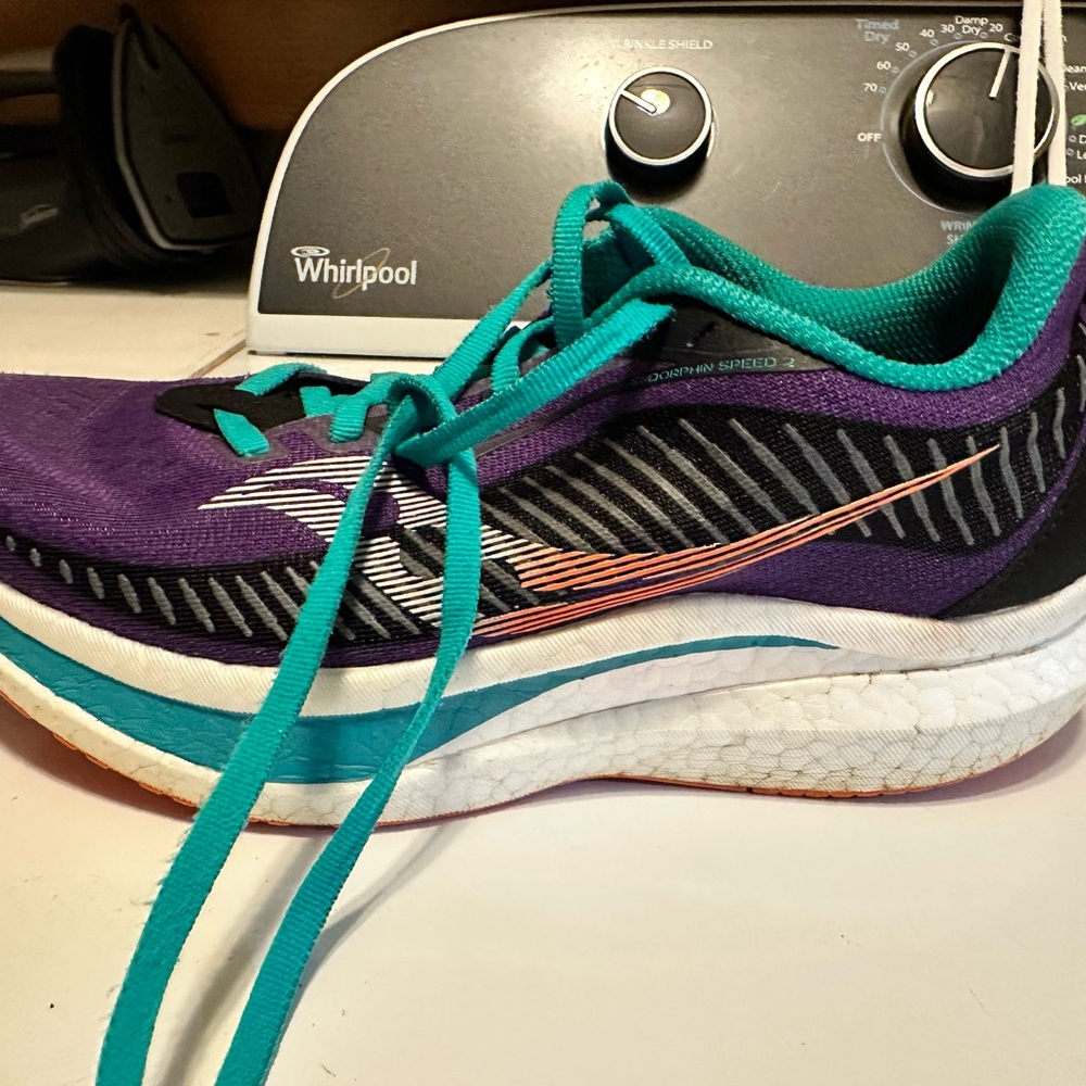 Nike Women's Purple and Teal Running Shoes